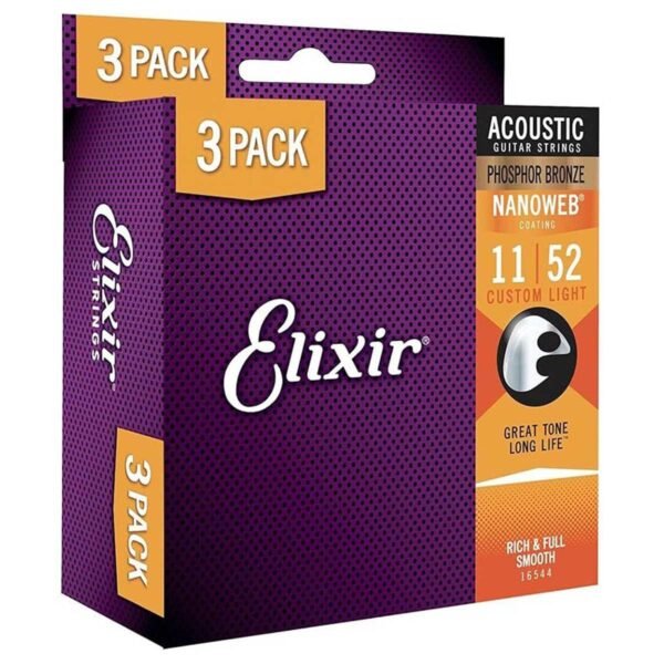 Elixir Nanoweb Phosphor Bronze 11-52 Promo Pack