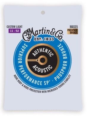 Martin Authentic Acoustic SP Phosphor Strings Custom Light Gauge .011 - .052
