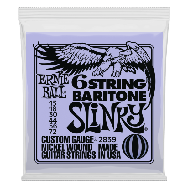 Ernie Ball Baritone Slinky Electric Guitar Strings - 13-72