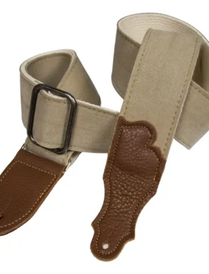 Franklin - 2" Natural Distressed Canvas / Caramel Leather End