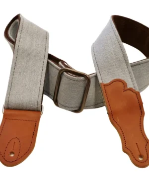 Franklin - 2" Blue/Cognac Denim Guitar Strap