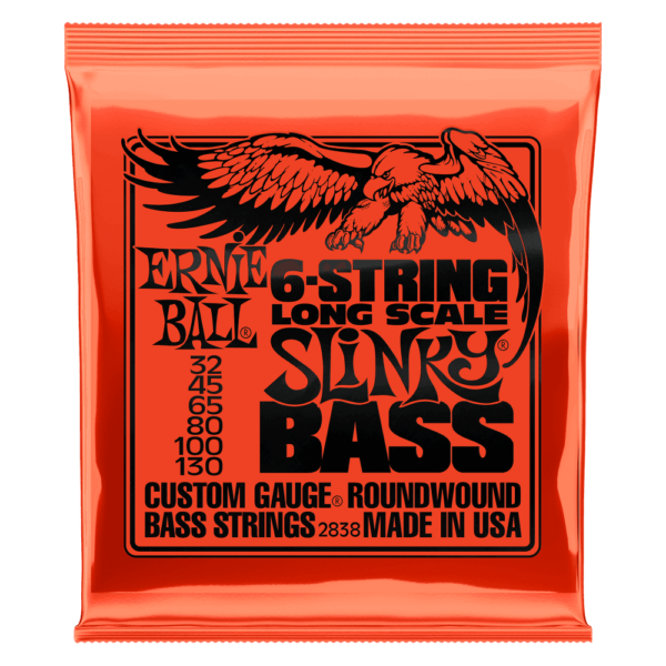 Ernie Ball Slinky Long Scale 6 String Bass Guitar Strings