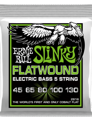 Ernie Ball Regular Slinky Cobalt Flatwound 5-String 45-130