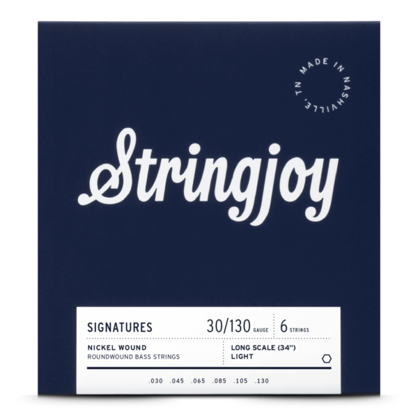 Stringjoy - (30-130) - 6 String Long Scale Nickel Wound Bass Guitar Strings