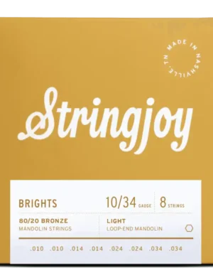Stringjoy - (10-34) Brights - 80/20 Bronze Mandolin Strings