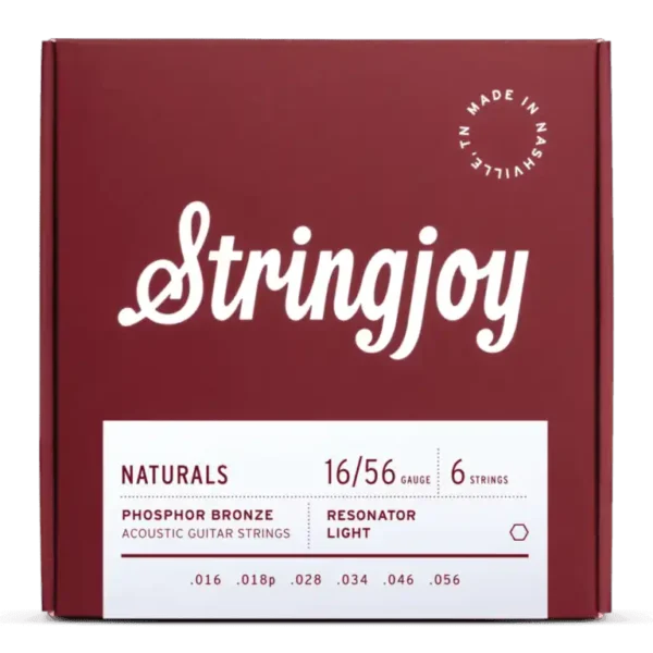 Stringjoy - (16-56) Naturals - Resonator Phospher Bronze Acoustic Guitar Strings