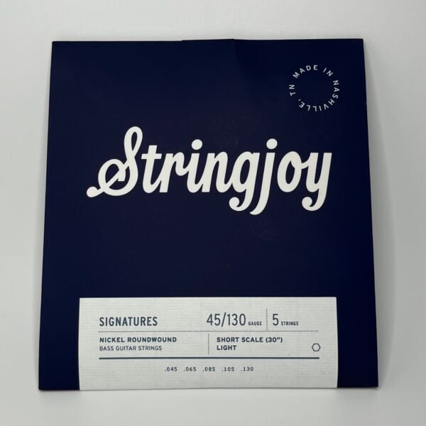 Stringjoy - (45-130) - 5 String Short Scale Nickel Wound Bass Guitar Strings