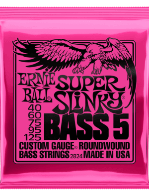 Ernie Ball Super Slinky 5 String Bass Guitar Strings 40-125