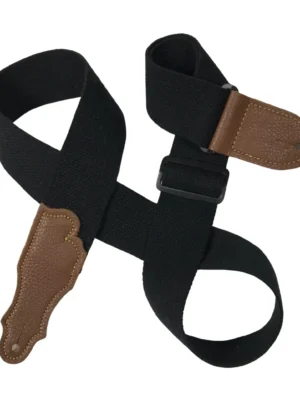 Franklin - 2" Black Cotton / Caramel End Tab