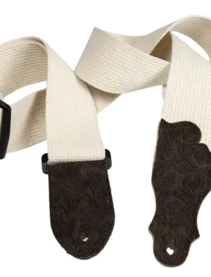 Franklin - 2" Natural Cotton / Embossed Choc Suede End