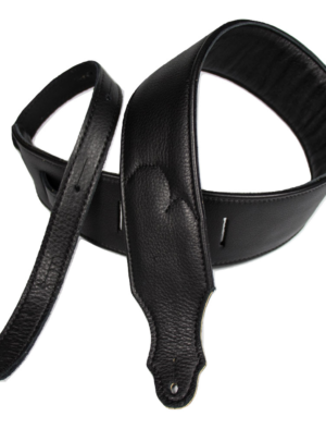 Franklin - 2.5" Padded Black Leather / Black Stitch