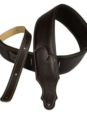 Franklin - 2.5" Padded Chocolate Leather  / Natural Stitch