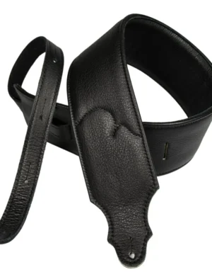 Franklin - 3" Padded Black Leather / Black Stitch