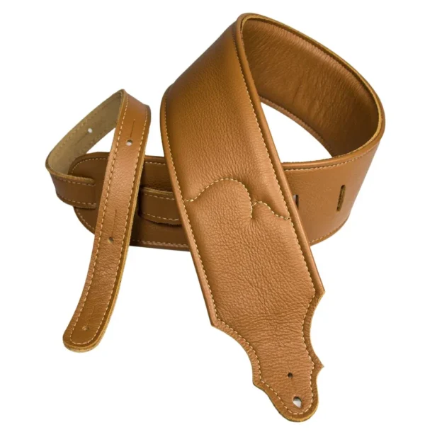 Franklin - 3" Padded Caramel Leather / Natural Stitch