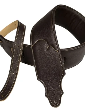 Franklin - 3" Padded Chocolate Leather / Natural Stitch