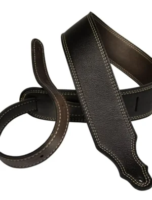 Franklin - 2.5" Black / Choc Reversible Leather / Natural Stitch