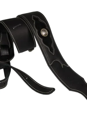 Franklin - 2.5" Black Ball-Glove Leather & Black Suede / Concho