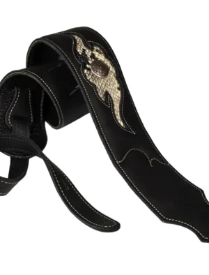 Franklin - 3" Black Ball-Glove Leather & Snakeskin / Concho