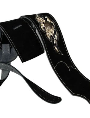 Franklin - 3" Black Suede & Snakeskin / Concho