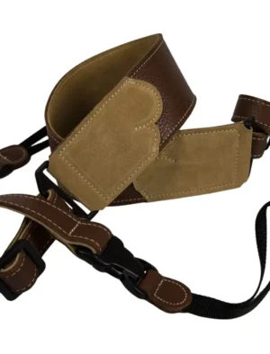 Franklin - 2.5" Banjo Caramel Glove Leather / Contrast Suede Ends / Concho