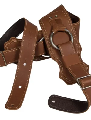 Franklin - 3.5" Cognac Leather Bass w/Ring / Natural Stitching