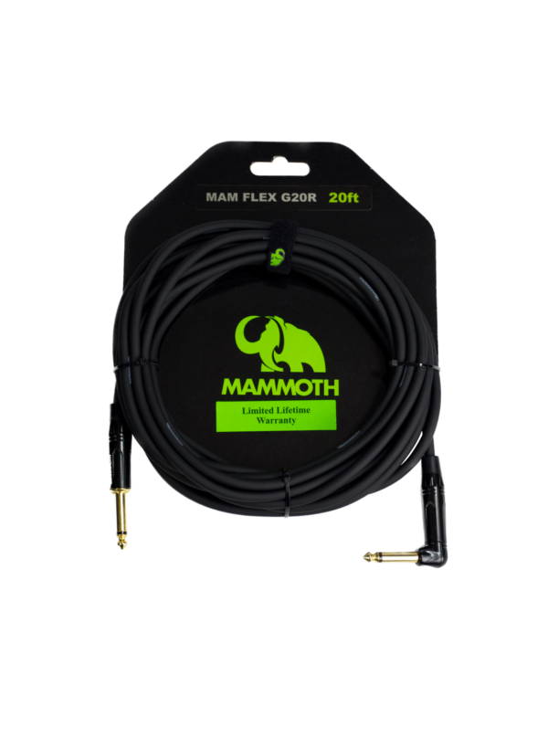 Mammoth G20R Right Angled 20ft Guitar Cable