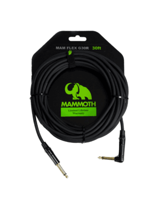 Mammoth Flex Right Angled 30ft Guitar Cable