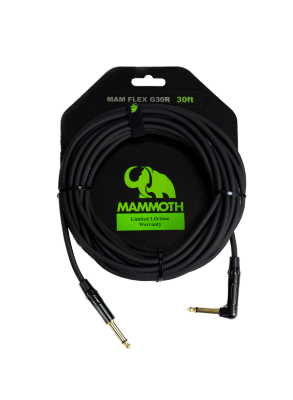 Mammoth Flex Right Angled 30ft Guitar Cable