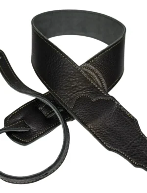 Franklin - 2.5" Black Glove Leather / Gold Stitching