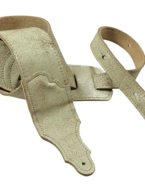 Franklin - 2.5" Cream Distressed Leather / Natural Stitching