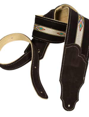 Franklin - 2.5" Chocolate Suede / Hitch Weave / Natural Stitching