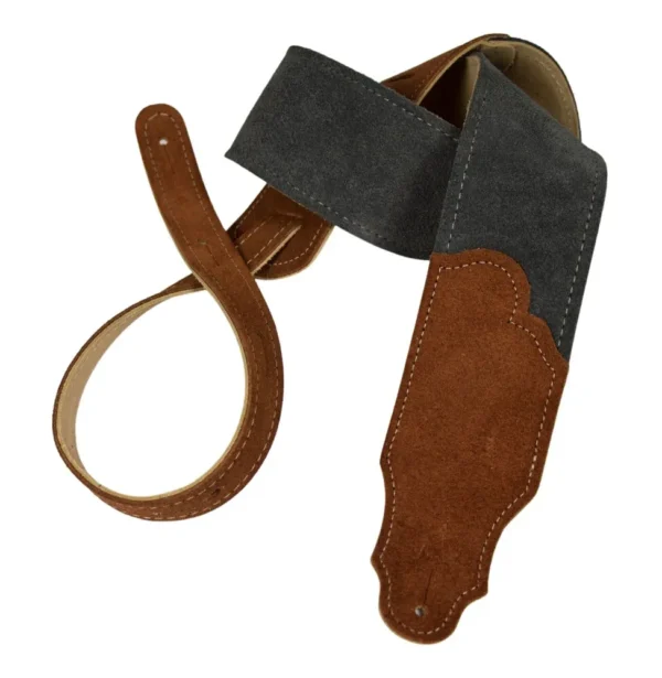 Franklin - 2.5" Grey Suede / Rust End Tabs / Natural Stitching