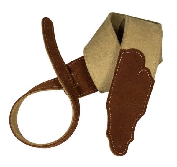 Franklin - 2.5" Honey Suede / Rust End Tabs / Natural Stitching