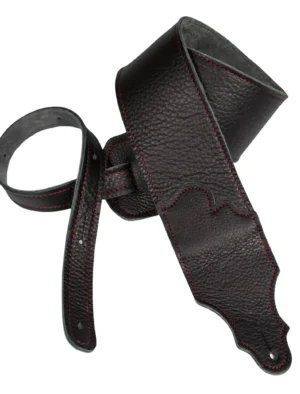 Franklin - 3" Black Glove Leather / Red Stitching