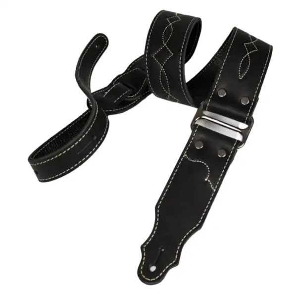 Leather & Chrome Guitar Strap