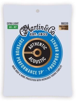 Martin Authentic Acoustic SP Phosphor Strings Extra Light Gauge .010 - .047