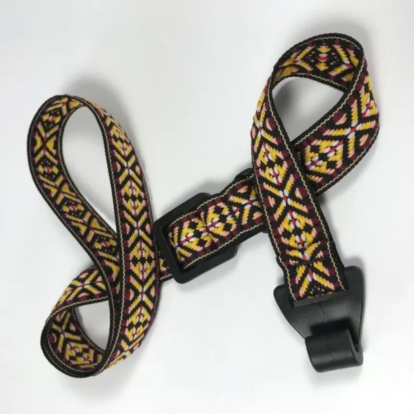 Franklin - 1" Gold Jacquard Ukulele Strap