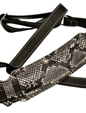 Franklin - Black Glove Leather / Snakeskin Pad Strap