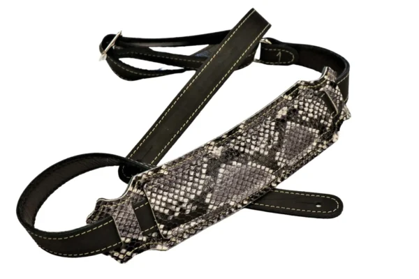 Franklin - Black Glove Leather / Snakeskin Pad Strap