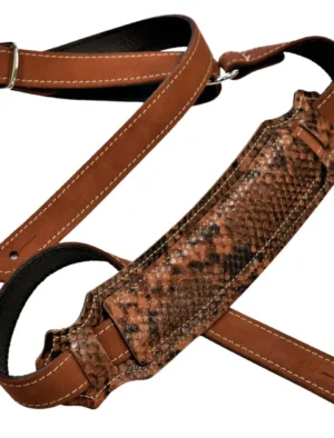 Franklin - Cognac Glove Leather Vintage / Snakeskin Pad / Garment Leather Back