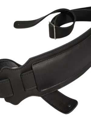 Franklin - 3.5" Black Leather Vintage Bass / Black Stitching