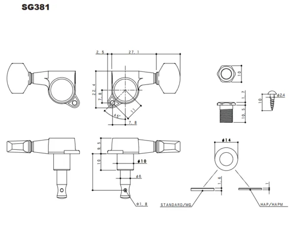 Gotoh SG381-AB20 Chrome 3x3 - Image 2