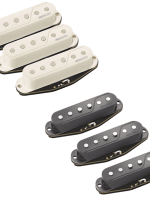 Fluence stratocaster sets in white and black