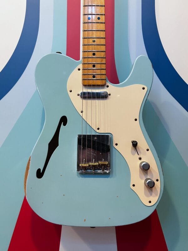 2007 Fender Custom Shop Thinline Telecaster Relic - Sonic Blue - Image 3