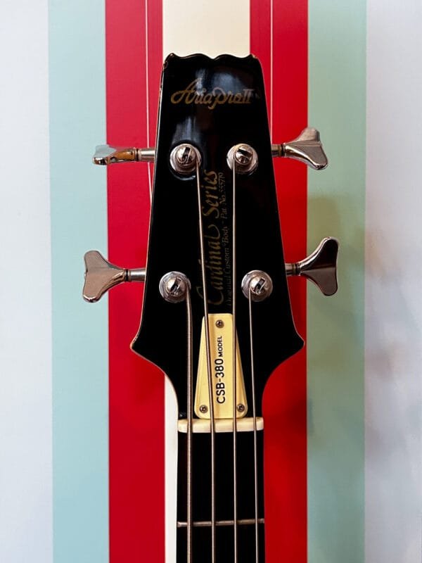 1983 Aria Pro II CSB-380 Cardinal Series Bass w/Case - Black - Image 5