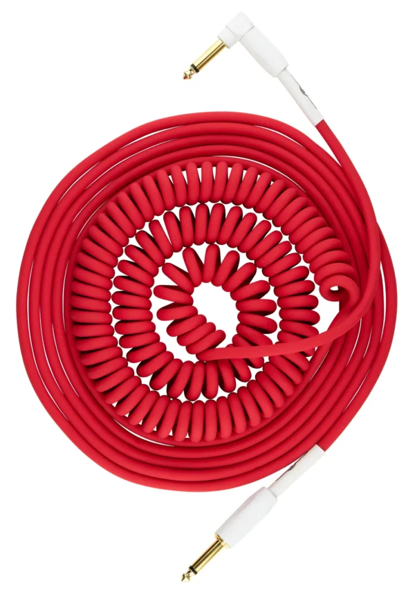 Pig Hog Half Coil 30ft Instrument Cable - Candy Apple Red