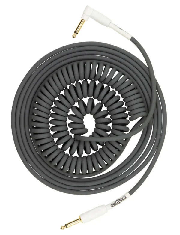 Pig Hog Half Coil 30ft Instrument Cable - Grey