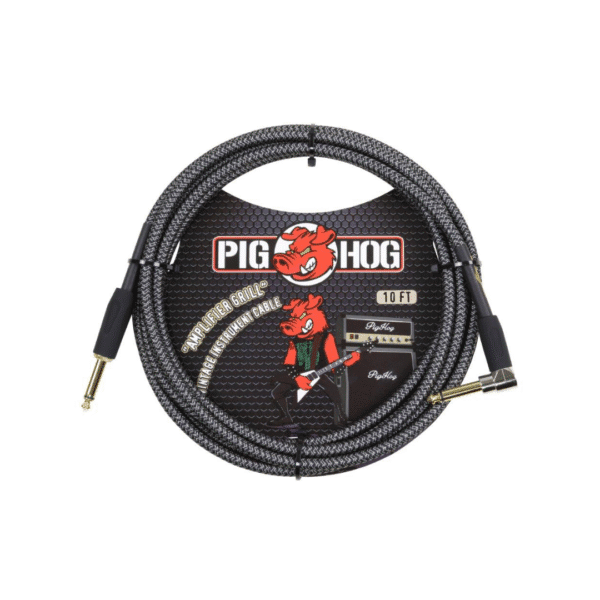 Pig Hog Amp Grill 10ft Instrument Cable Right Angle
