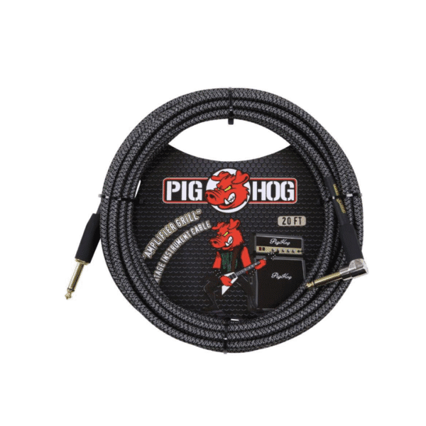 Pig Hog Amp Grill 20ft Instrument Cable Right Angle