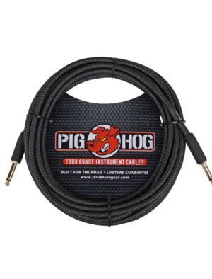Pig Hog Black Woven 20ft Instrument Cable